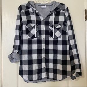 Columbia Gray /White Plaid  Hoodie